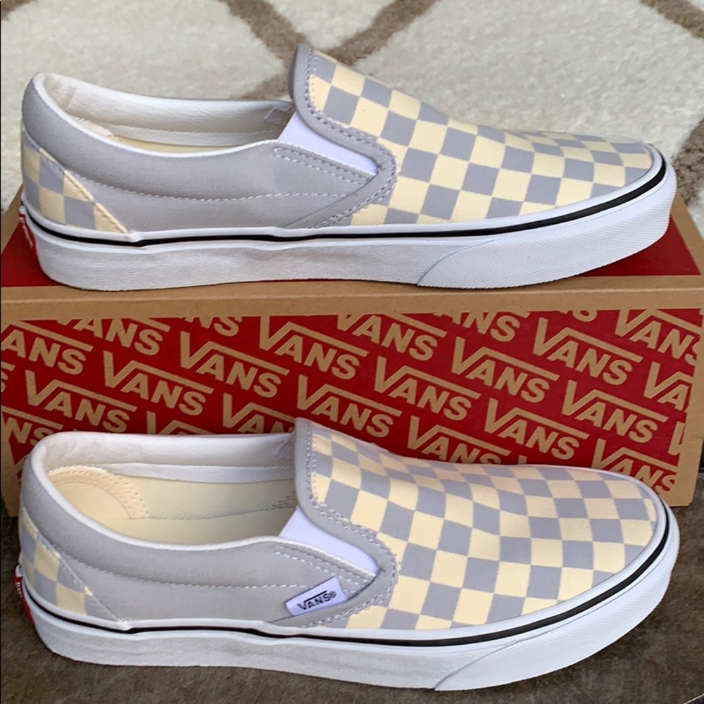 VANS CLASSIC SLIP ON CHECKERBOARD GREY DAWN/ WMNS - Picture 2 of 16